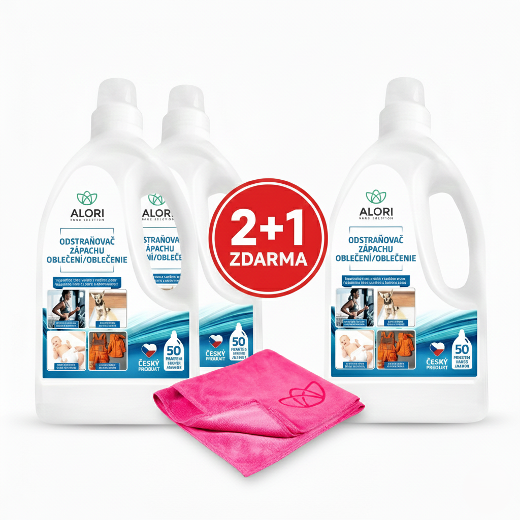 Odstraňovač zápachu oblečenia 3 ks za cenu 2 ks + navyše utierka 40x40 cm zadarmo