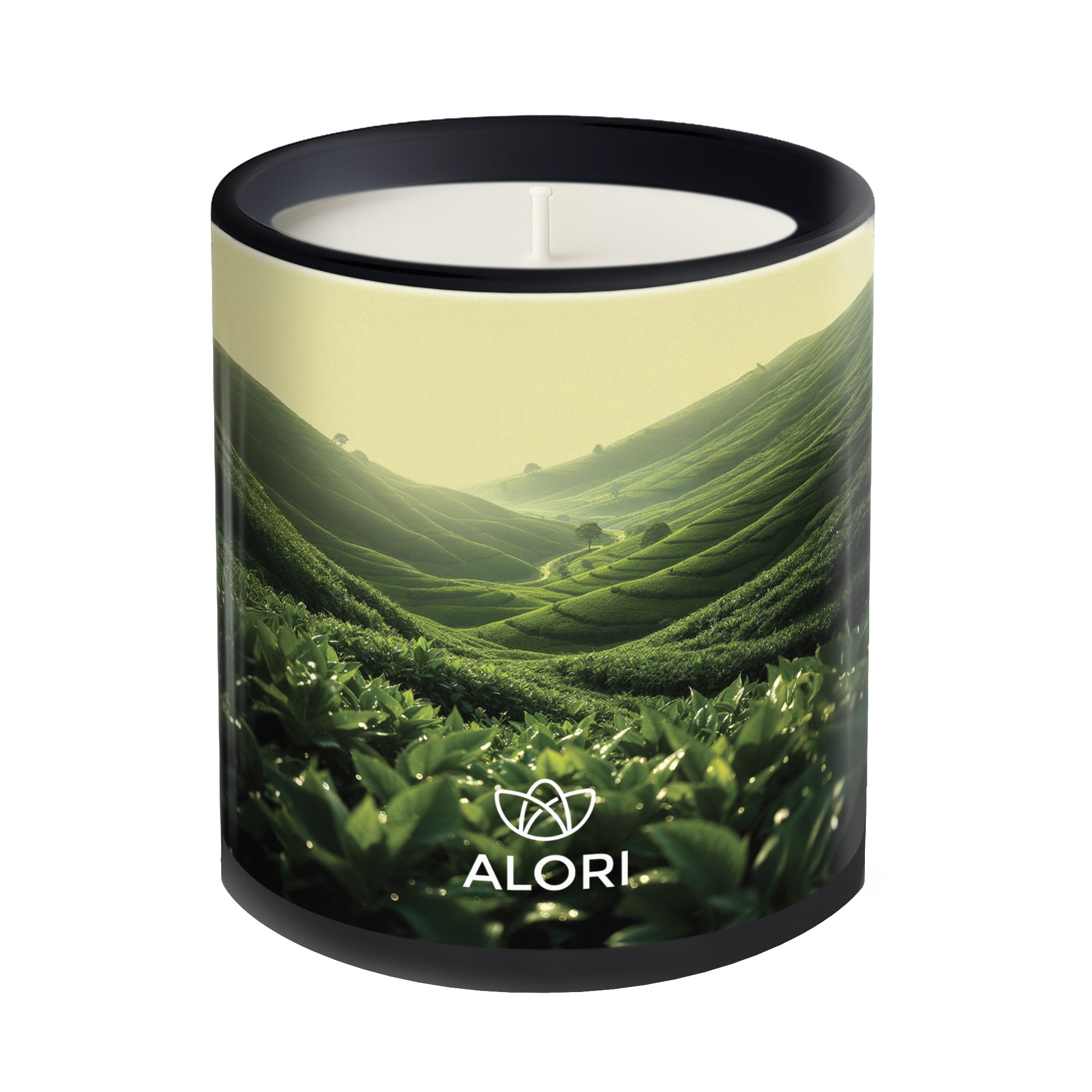 Sójová sviečka - Čajová plantáž - čierna 300ml