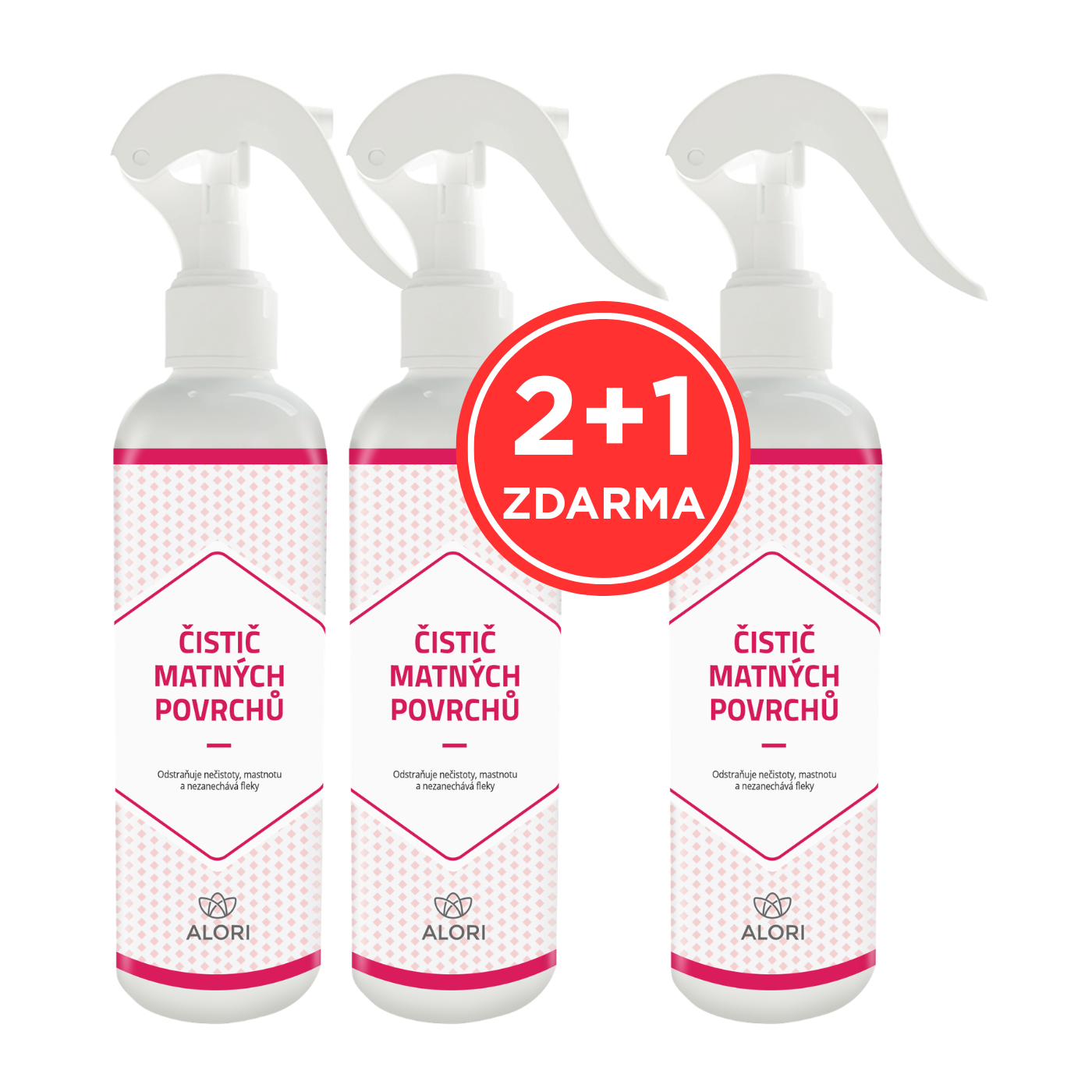 Čistič matných povrchov 2+1 zadarmo