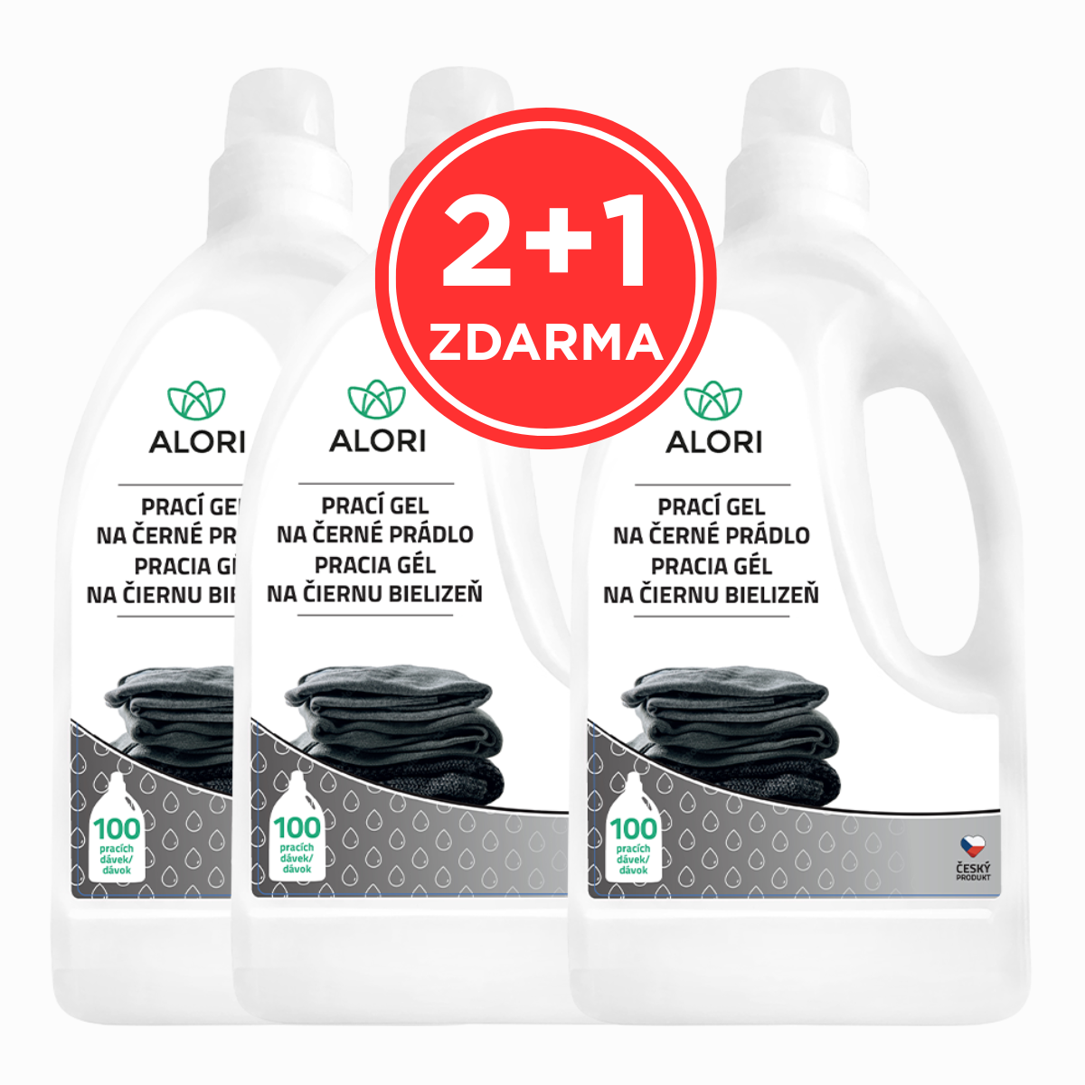 Prací gél na čiernu bielizeň 3 l 2+1 zadarmo