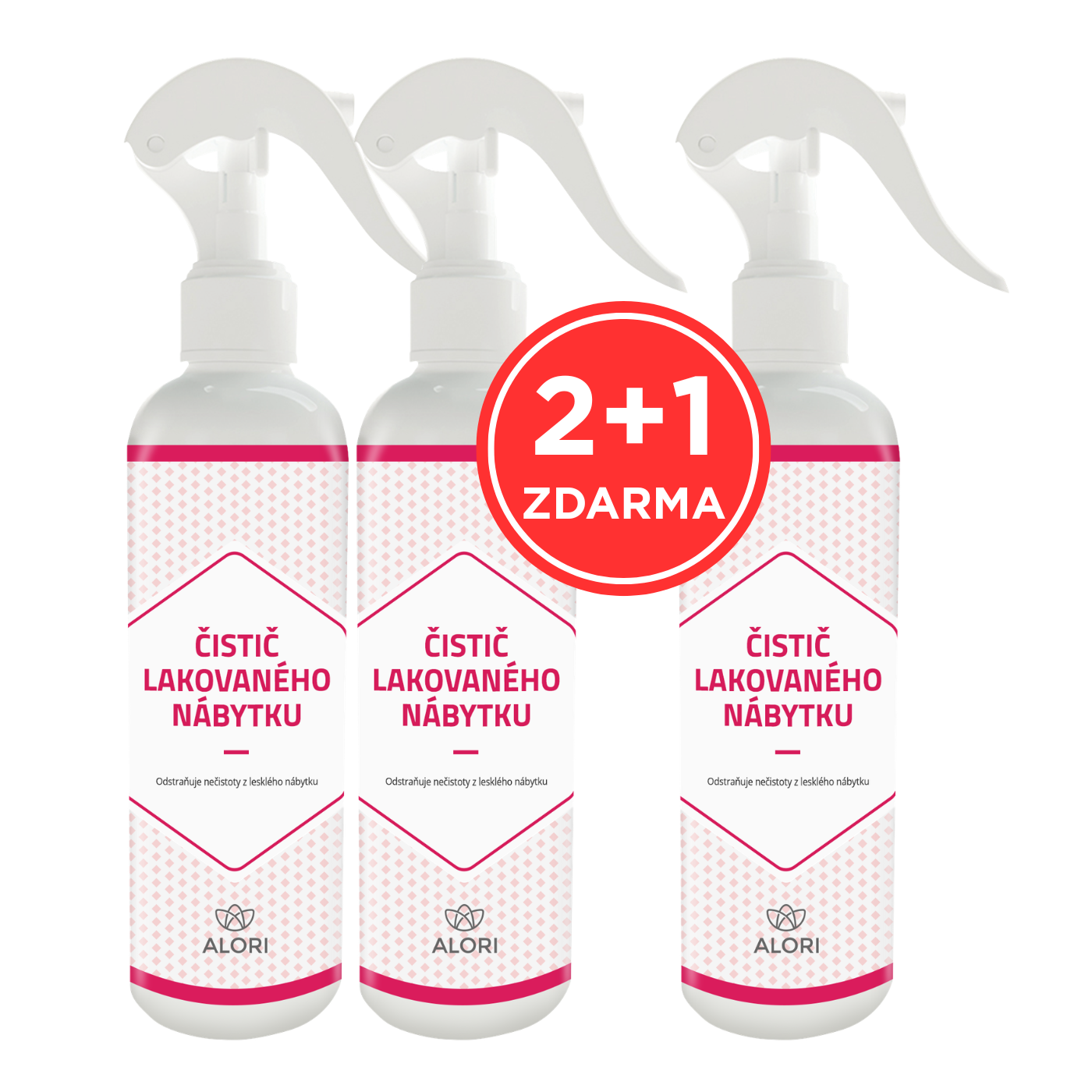 Čistič lakovaného nábytku 2+1 zadarmo
