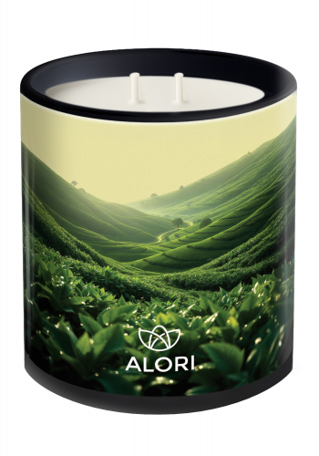 Sójová sviečka - Čajová plantáž - čierna 450 ml