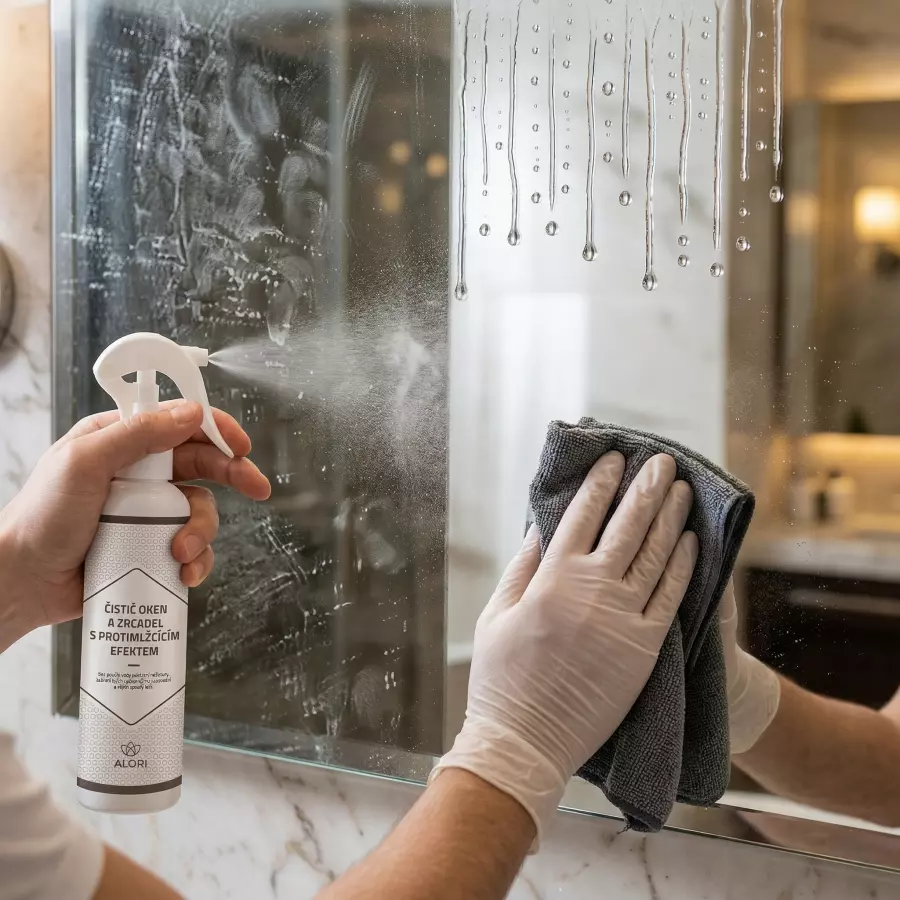 Čistič okien a zrkadiel s protizahmlievacím efektom