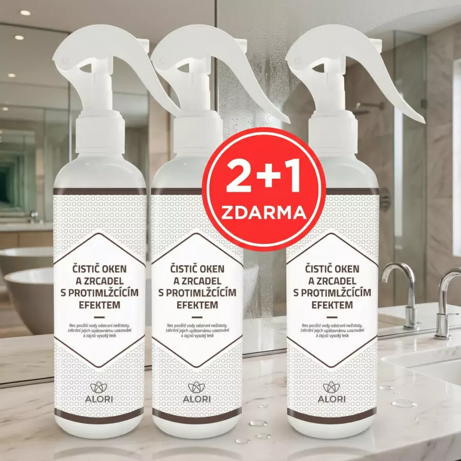 Čistič okien a zrkadiel s protizahmlievacím efektom