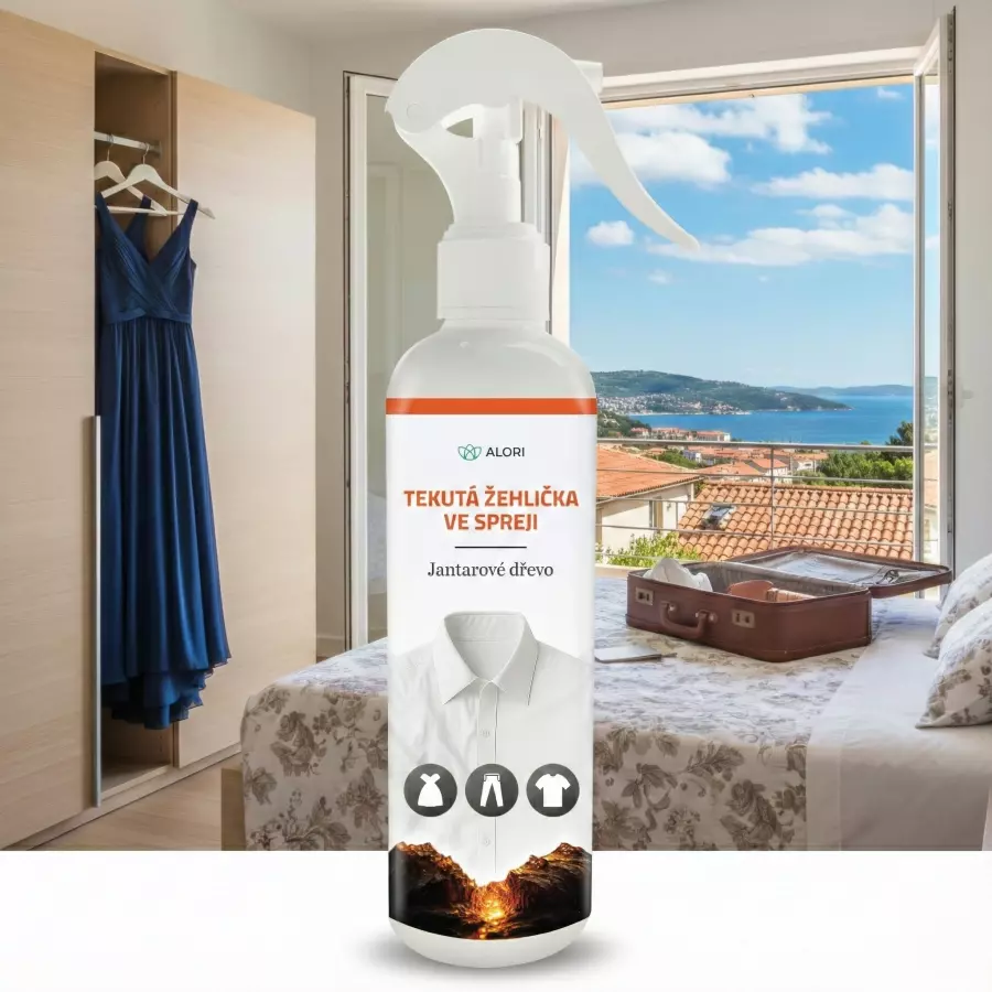 Tekutá žehlička v spreji - Jantárové drevo
