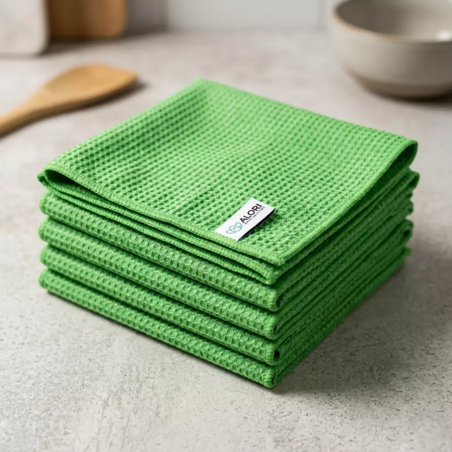 Mikrovláknová utierka na okná WAFFLE 40 x 40 cm – zelená