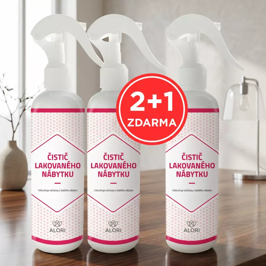 Čistič lakovaného nábytku 2+1 zadarmo